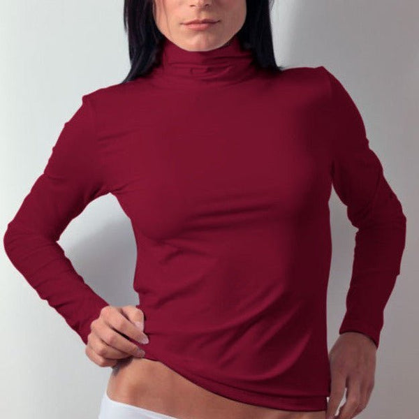 LAOLASI Women's Turtleneck high neck Long Sleeve & Sleevless